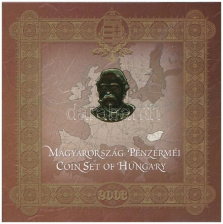 2003. 1Ft-100Ft (7xklf) forgalmi sor szettben + 20Ft 'Deák Ferenc' forgalmi emlékérme, belső tok ragasztása kissé elengedett T:PP kis patina Adamo FO36.1