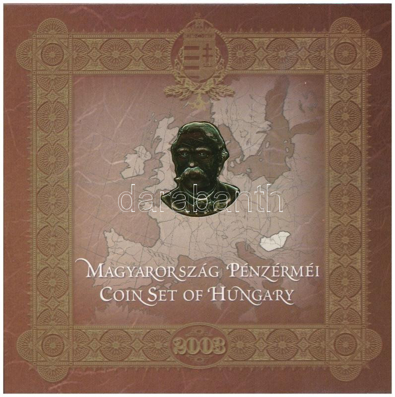 2003. 1Ft-100Ft (7xklf) forgalmi sor szettben + 20Ft 'Deák Ferenc' forgalmi emlékérme, belső tok ragasztása kissé elengedett T:PP kis patina Adamo FO36.1