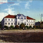 1915 Liptószentmiklós, Liptovsky Mikulás; Vármegyeház, Divatáruház üzlete / county hall, shop (EK)
