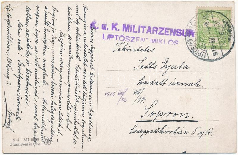 1915 Liptószentmiklós, Liptovsky Mikulás; Vármegyeház, Divatáruház üzlete / county hall, shop (EK) - Image 2