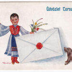 1940 Tornalja, Safárikovo, Tornala; Népviseletes leporellolap, Blumenthal Sándor kiadása / Hungarian folklore leporellocard s: Klaudinyi