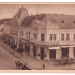 1938 Léva, Levice; Városi nagy szálloda és kávéház, üzletek / hotel and cafe, shops + '1938 Léva visszatért' So. Stpl