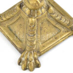 Figurális bronz asztali lámpa, leopárdbőrt viselő, törzsi férfialakkal. Eredeti, részben nyitott ernyővel. Nincs kipróbálva. m: 37 cm - Image 3