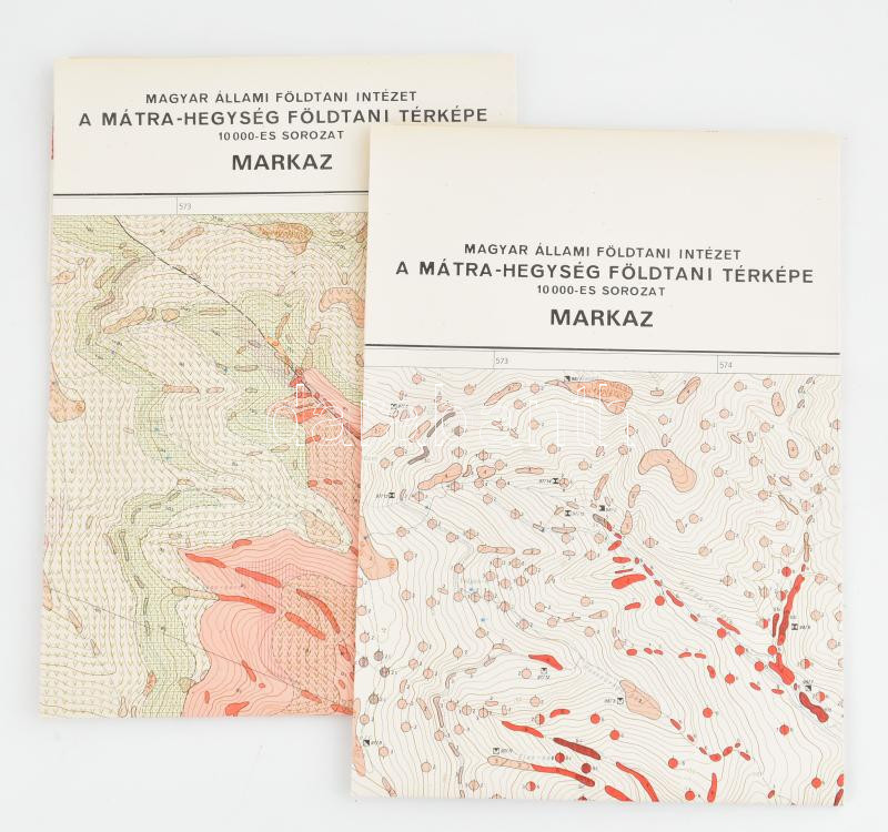 1975 Markaz földtani és észlelési térképe, 1:10 000, 2 db