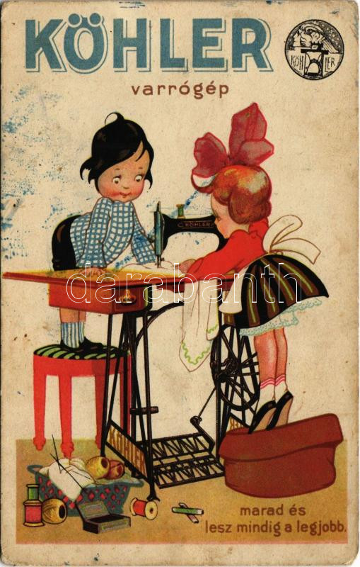 1929 Köhler varrógép marad és lesz mindig a legjobb / Sewing machine advertisement (non PC) (fl)