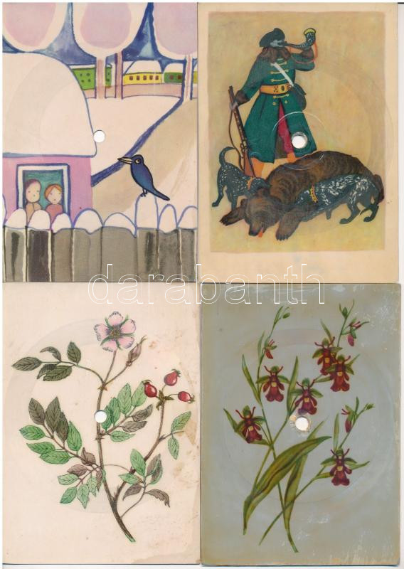 12 db modern cseh hanglemez képeslap vegyes minőségben / 12 modern Czech record postcards in mixed quality (14,8 x 10,5 cm)