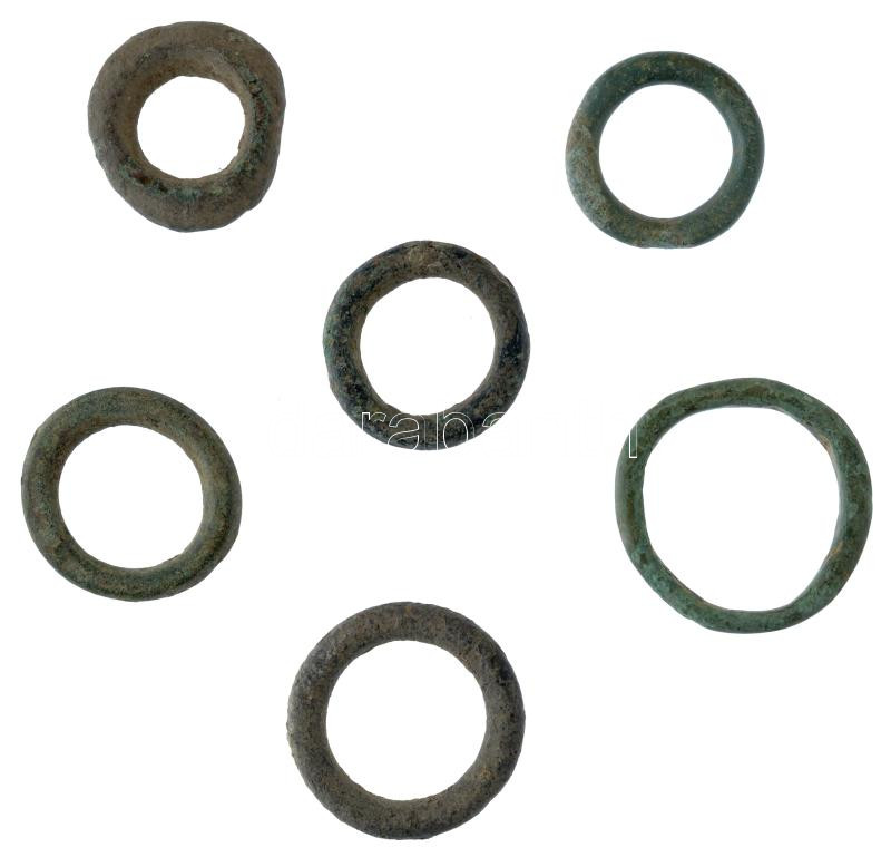 Kelták Kr. e. ~III-II. század Gyűrűpénz? Br (6x) T:2-,3 Celtic Tribes ~3rd-2nd century BC Br ring money? (6x) C:VF,F