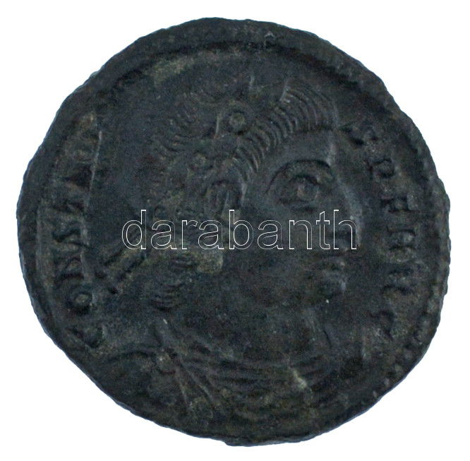 Római Birodalom / Siscia / Constans 335-350. AE3 Cu (2,04g) T:XF Roman Empire / Siscia / Constans 335-350. AE3 Cu 'CONSTAN-S PF AVG / GLOR-IA EXERC-ITVS - BSIS*' (2,04g) C:XF