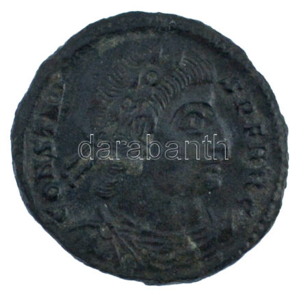 Római Birodalom / Siscia / Constans 335-350. AE3 Cu (2,04g) T:XF Roman Empire / Siscia / Constans 335-350. AE3 Cu 'CONSTAN-S PF AVG / GLOR-IA EXERC-ITVS - BSIS*' (2,04g) C:XF
