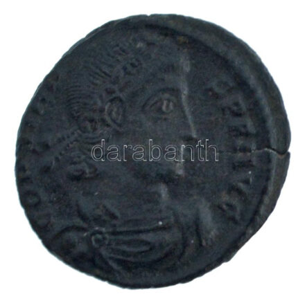 Római Birodalom / Siscia / Constans 346-348. AE3 Cu (1,60g) T:AU,XF Roman Empire / Siscia / Constans 346-348. AE3 Cu 'CONSTAN-S PF AVG / GLOR-IA EXERC-ITVS - delta-SIS dot-in-crescent' (1,60g) C:AU,XF
