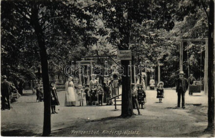 1909 Frantiskovy Lázne, Franzensbad; Kinderspielplatz / children's playground