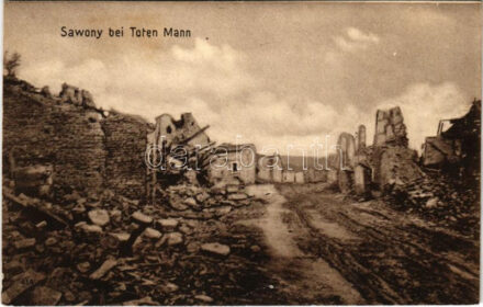 1916 Sawony bei Toten Mann / WWI German military, ruins (kis szakadás / small tear)