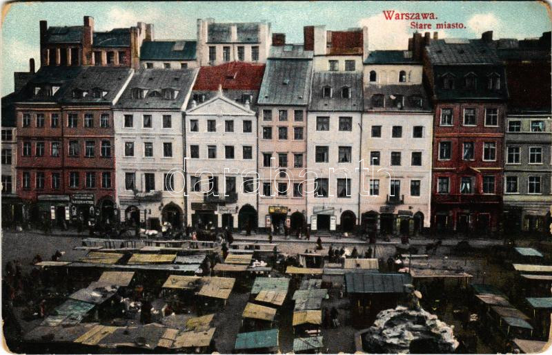 Warszawa, Varsovie, Warschau, Warsaw; Stare miasto / square, market, shops (EM)