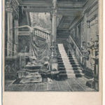 Válaszút, Rascruci; Báró Bánffy kastély előcsarnoka, belső / Schloss Stiegenhaus / castle interior (fa)
