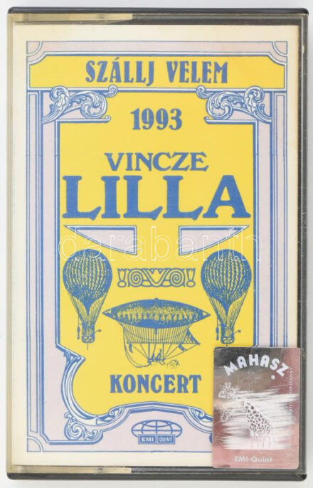 Vincze Lilla - Szállj Velem - Koncert. Cassette, Album. EMI Quint. Magyarország, 1993. jó állapotban