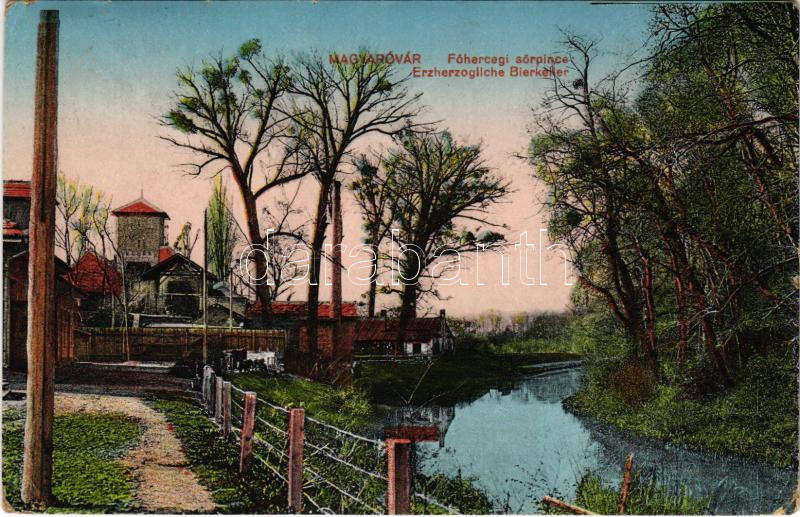 1925 Magyaróvár, Mosonmagyaróvár; Főhercegi sörpince. Pingitzer I. kiadása (EK)