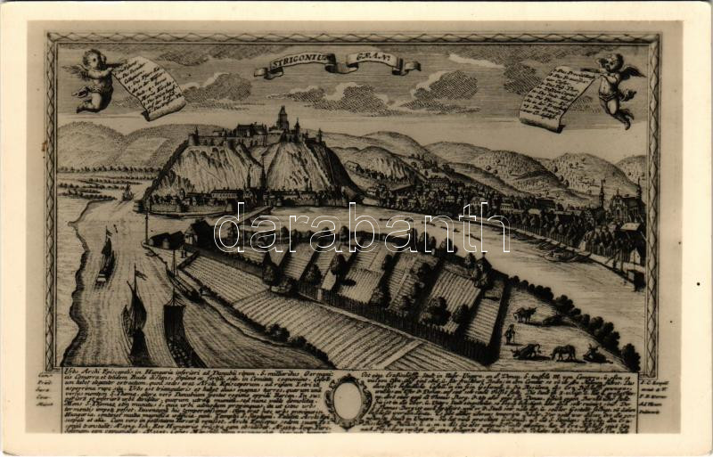 Esztergom a XVIII. században. Werner F.B. eredeti metszete a Magyar Történelmi Képcsarnokban 2. sz. (EK)