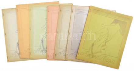 1928 Modern Mágia IV. évf. 1928. február, április, julius, augusztus, szeptember, oktober, november, december. Modern Amateur Mágusok Egyesületének lapja. Szerkesztette és kiadta: L[ovag] Kassay. Hely és nyomda nélkül. Megjelent 60