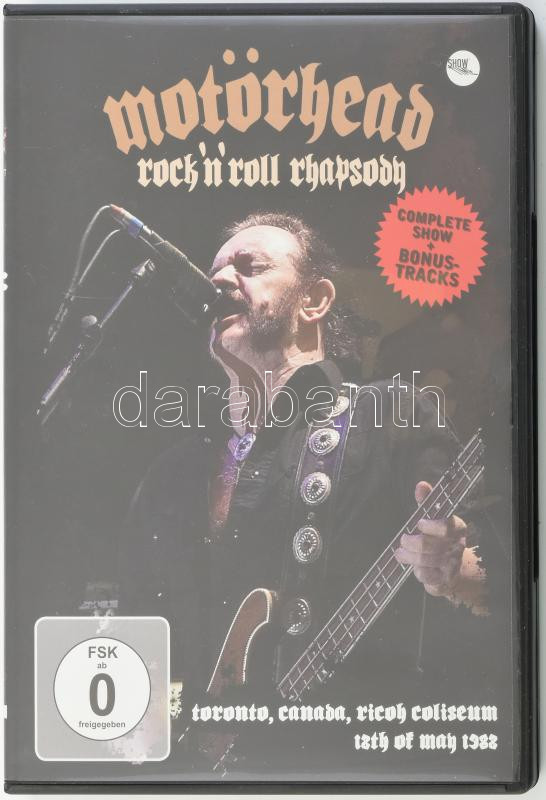 Motörhead - Rock 'n' Roll Rhapsody. DVD, NTSC, Unofficial Release, Stereo. Showtime. Európa. jó állapotban