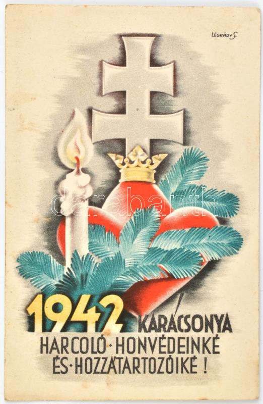 1942 karácsonya harcoló honvédeinké és hozzátartozóiké! képeslap