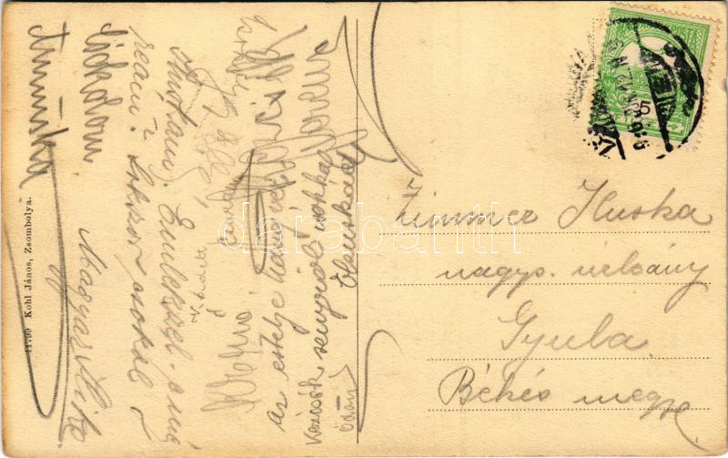 1916 Zsombolya, Hatzfeld, Jimbolia; Jesuleum Intézet, zárda iskola. Kohl János kiadása / boarding school (r) - Image 2