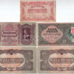 1930-1946. 5db-os pengő, adópengő, Vöröshadsereg Parancsnoksága pengő bankjegy tétel