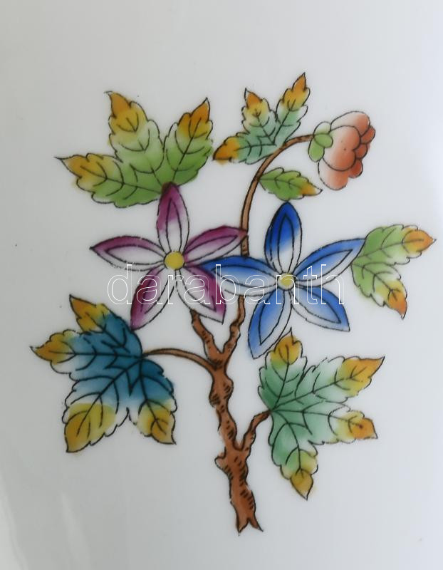 Herendi Viktória mintás lámpa, új állapotú búrával. Kézzel festett, jelzett, hibátlan. 40 cm - Image 3