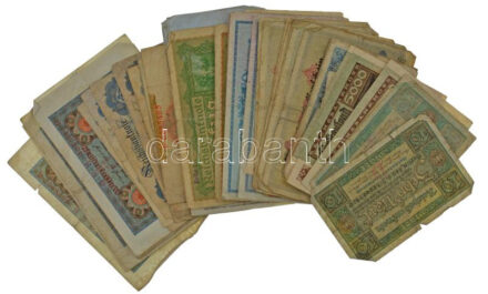 Németország ~1910-1920. 50 darabos vegyes német bankjegy tétel (10xklf) T:F,VG közte tűlyuk, folt, szakadás, lyuk, saroktörés Germany ~1910-1920. 50 pieces mixed german banknote lot (10xdiff) C:F,VG include needle hole, spotted, torn,