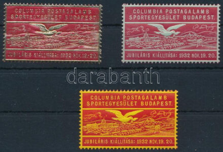 1932 3 klf Columbia postagalamb sportegyesület Budapest levélzáró