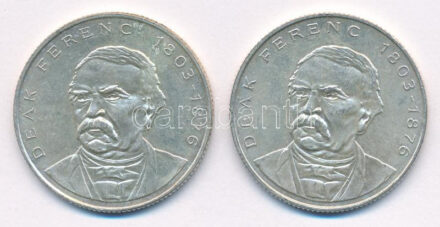 1994. 200Ft Ag 'Deák' (2x) T:AU,XF patina Adamo F13.1