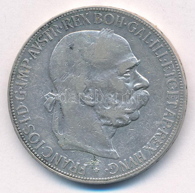 Ausztria 1900. 5K Ag 'Ferenc József' T:F karc Austria 1900. 5 Corona Ag 'Franz Joseph' C:F scratch Krause KM#2807