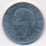 Olaszország 1943. 1L rozsdamentes acél 'III. Viktor Emánuel' T:AU apró karc Italy 1943. 1 Lira stainless steel 'Vittorio Emanuele III' C:AU tiny scratch Krause KM#77b
