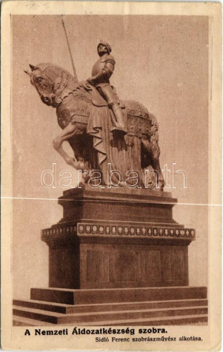 1916 A Nemzeti Áldozatkészség Szobra. Sidló Ferenc szobrászművész alkotása / WWI Austro-Hungarian K.u.K. military, monument, support fund (EK)