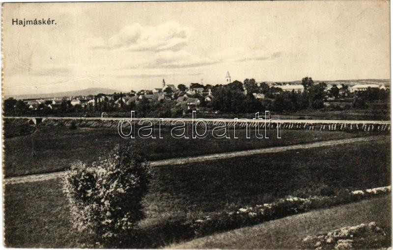 1911 Hajmáskér, látkép. Szélessy Mihály kiadása (Rb)