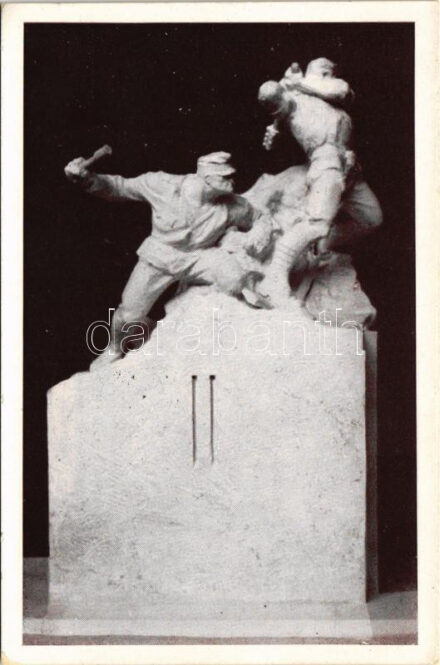 Budapest, Az 1-es honvédek és népfölkelők Rákóczi téren felállítandó hősi emlékműve (Márton Ferenc és Siklódy Lőrinc pályaműve) Kiadja a m. kir. Károly király volt 1. honvédgyalogezred özvegy- és árvaalapja / Hungarian