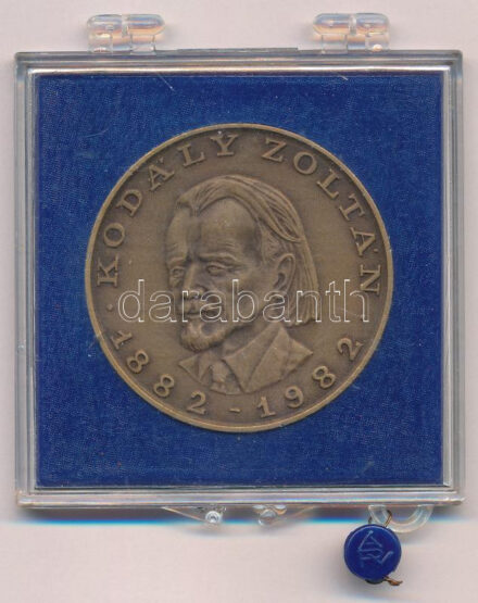 Borsos Miklós (1906-1990) 1982. 'MÉE Szeged - Kodály Zoltán 1882-1967' bronz emlékérem, plombált, műanyag ÁPV tokban (42,5mm) T:AU Adamo SG6