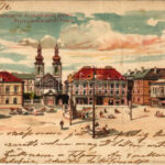 1899 (Vorläufer) Temesvár, Timisoara; Losonczy tér, szerb püspöki palota. Corvina könyvkereskedés kiadása / square, Serbian bishop's palace. Art Nouveau litho (EB)