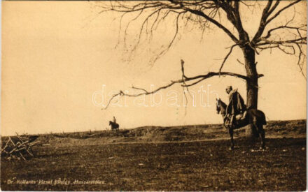 Huszárelőőrs. Dr. Kollarits József főhadnagy. Hadifénykép Kiállítás, A Hadsegélyező Hivatal kiadványa / WWI Austro-Hungarian K.u.K. military, hussars