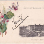 1899 (Vorläufer) Temesvár, Timisoara; Józsefváros, Küttl tér. Uhrmann Henrik kiadása / Iosefin, square. Art Nouveau, floral, litho (Rb)