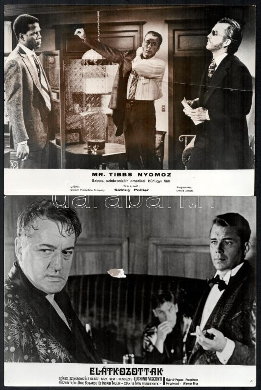 Hibás filmfotók tétele, cca 1988 előtt készült külföldi filmek egy-egy jelenete, 33 db vintage produkciós filmfotó, ezüst zselatinos fotópapíron, valamennyi képnek hibája van (elszíneződés, szakadás, kisebb hiány, hajtásnyom, - Image 4