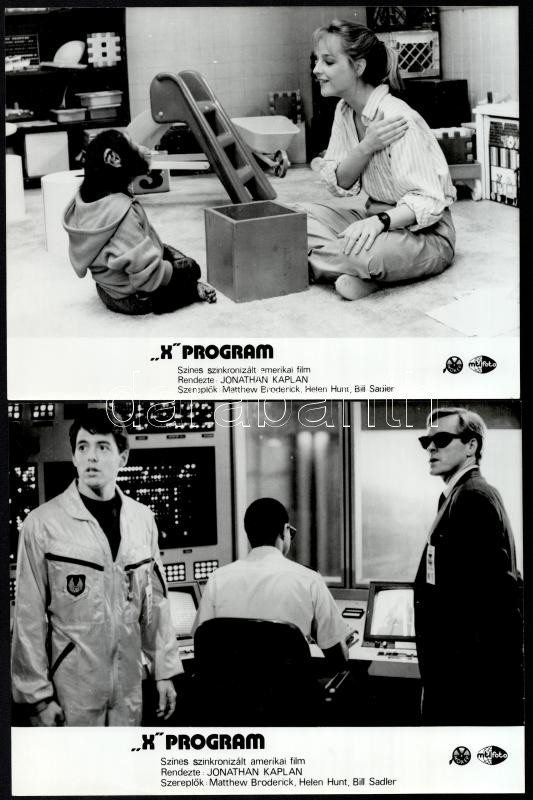 cca 1987 ,,X program' című amerikai film jelenetei és szereplői, 10 db vintage produkciós filmfotó, ezüst zselatinos fotópapíron, a használatból eredő (esetleges) kisebb hibákkal, 18x24 cm - Image 3