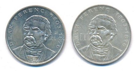 1994. 200Ft Ag 'Deák' (2x) T:AU,XF patina Adamo F13.1