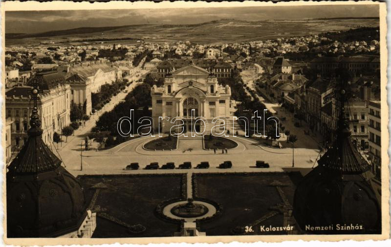 1940 Kolozsvár, Cluj; Nemzeti Színház / theatre + '1940 Kolozsvár visszatért' So. Stpl. (EK)