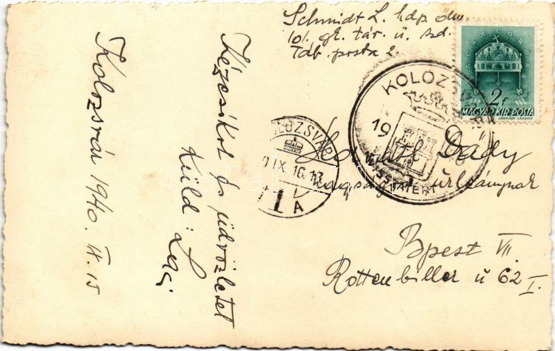 1940 Kolozsvár, Cluj; Nemzeti Színház / theatre + '1940 Kolozsvár visszatért' So. Stpl. (EK) - Image 2