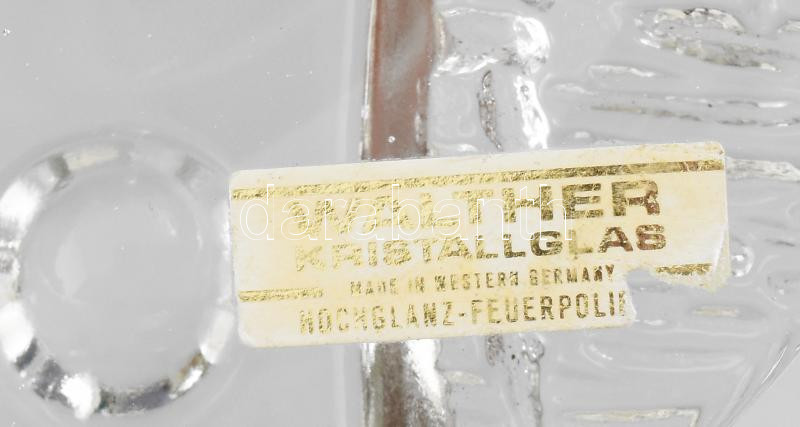 Walther kristály orchidea váza. Jelzett, hibátlan 12 cm - Image 2