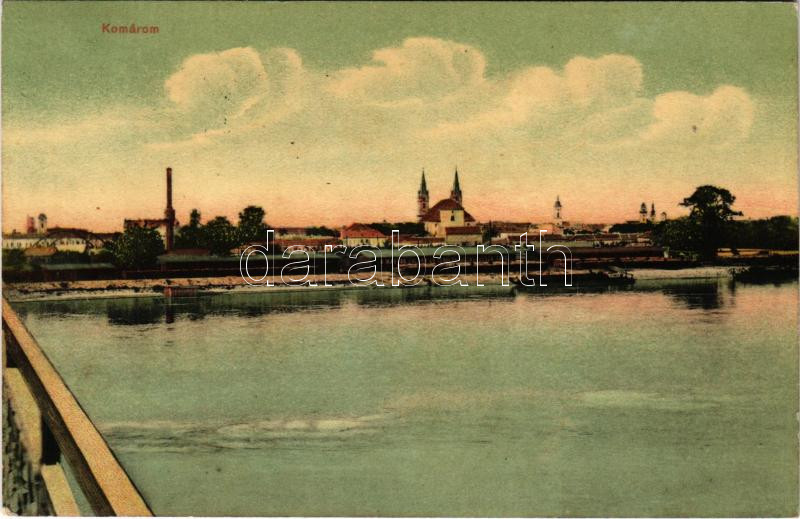 1908 Komárom, Komárnó; Magyar folyam és tengerhajózási részvénytárssaság telepe a Dunaparton / Danube riverside, Hungarian River and Sea Navigation site (fl)