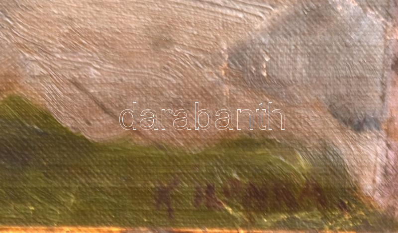 K Ilonka jelzéssel: Csendélet. Olaj, vászon. Sérült. Dekoratív, sérült fakeretben. 20x29 cm - Image 2