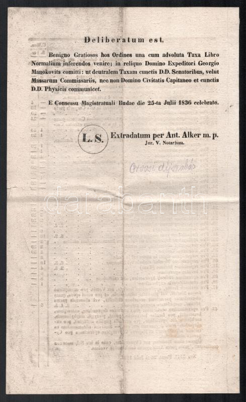 1836 Orvosi díjszabásról szóló rendelet 4 p - Image 4