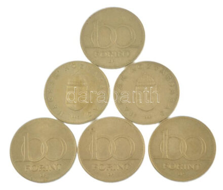 1994-1996. 100Ft Ni-sárgaréz (6x) T:XF,VF