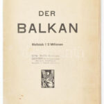 cca 1938-1939 Der Balkan, a Balkán térképe, rajta a visszatér területekkel, Felvidékkel, Kárpátaljával, 1:200.000, Bielefeld-Leipzig, Velhagen&Klasing, javított, 109x92 cm - Image 3